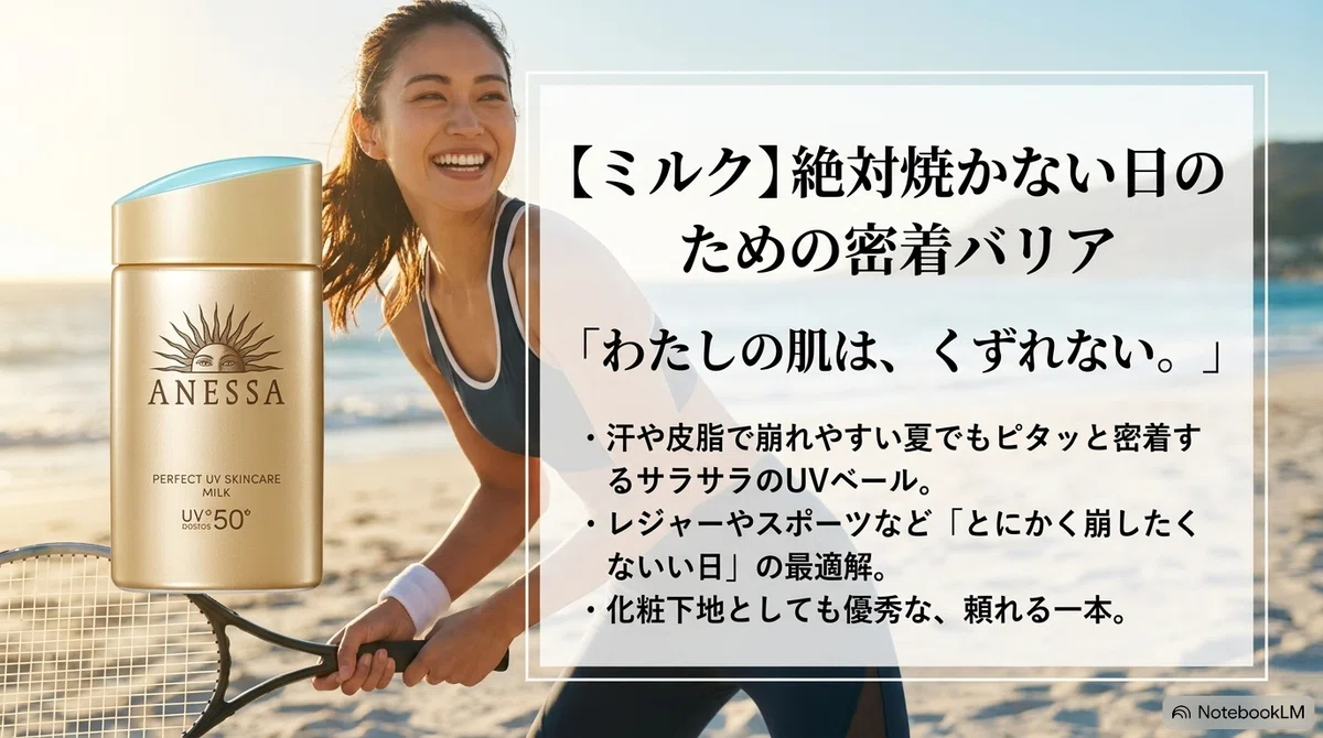 アネッサのミルク：ミルクが向いている人の図解