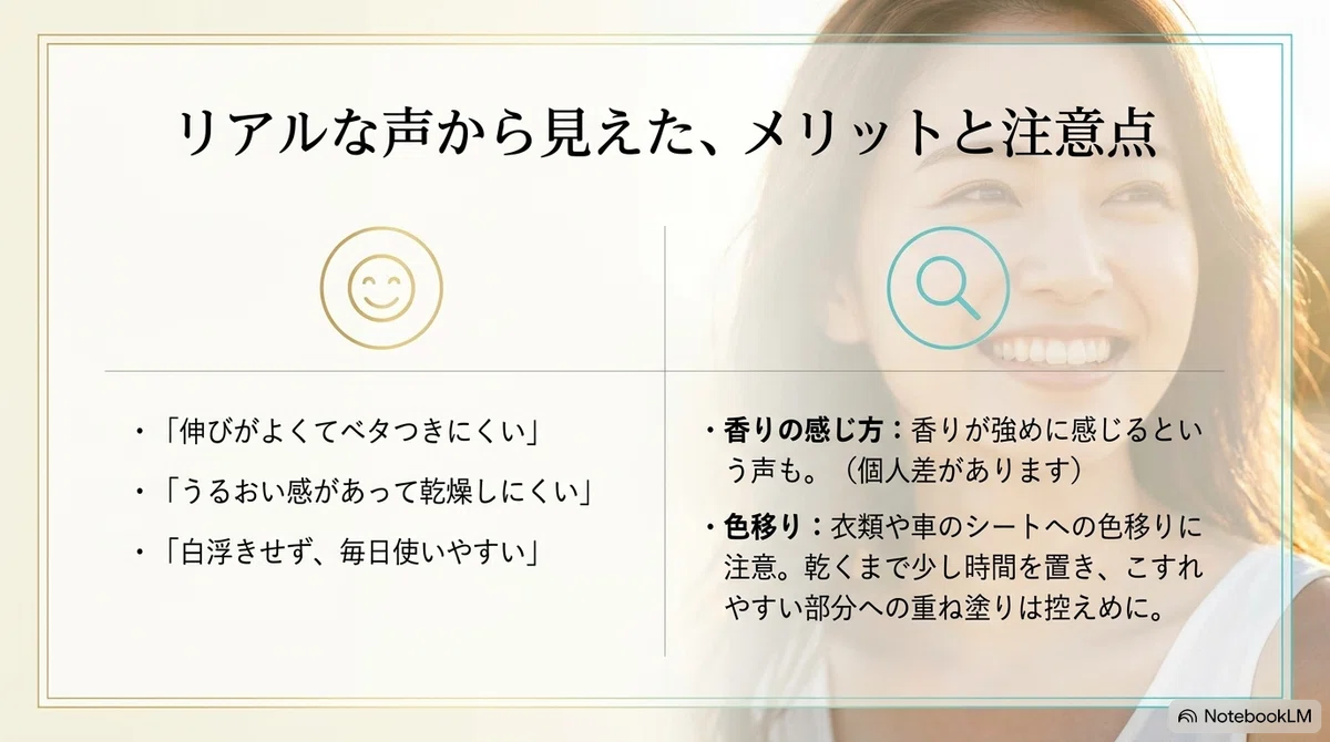 アネッサのミルク：口コミの傾向｜良い声と気になる声の図解