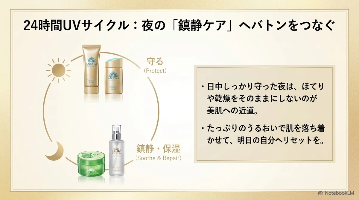 アネッサのミルク：CMで話題のあの一本｜編集部が選んだ日焼け対策＆ケアの図解