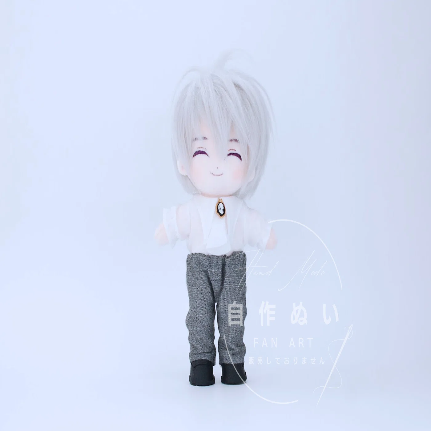 自作ぬいぐるみ・ぽやっとした顔の男の子 自作ぬいぐるみ・ぽやっと