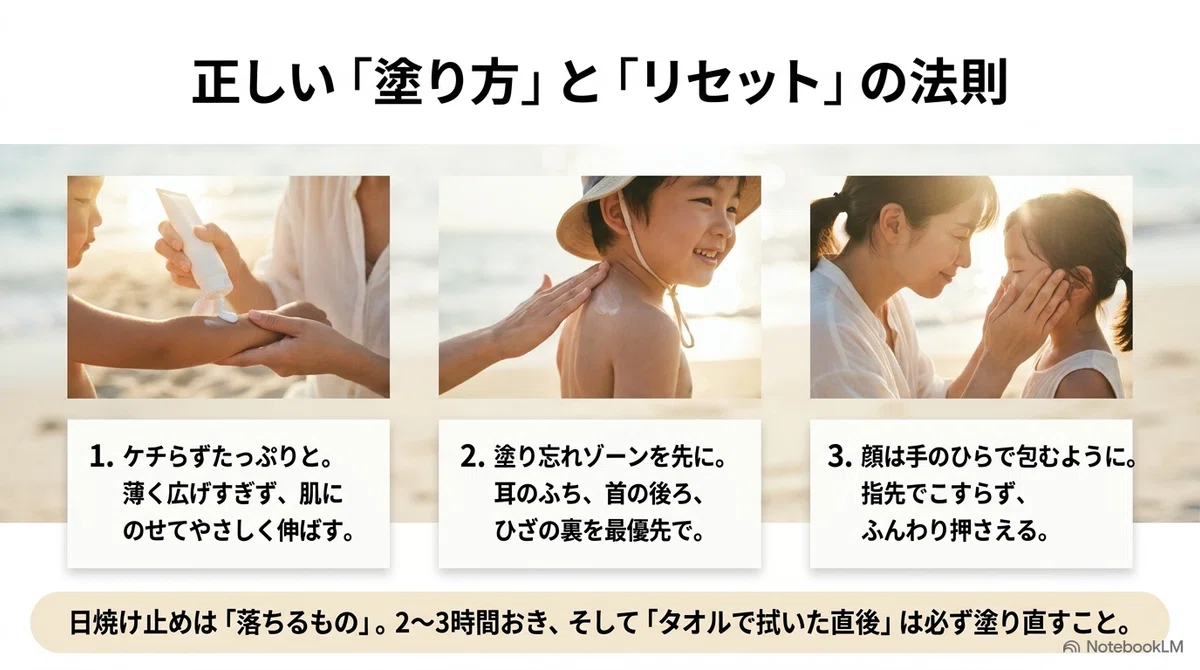 子ど:正しい塗り方のコツの図解