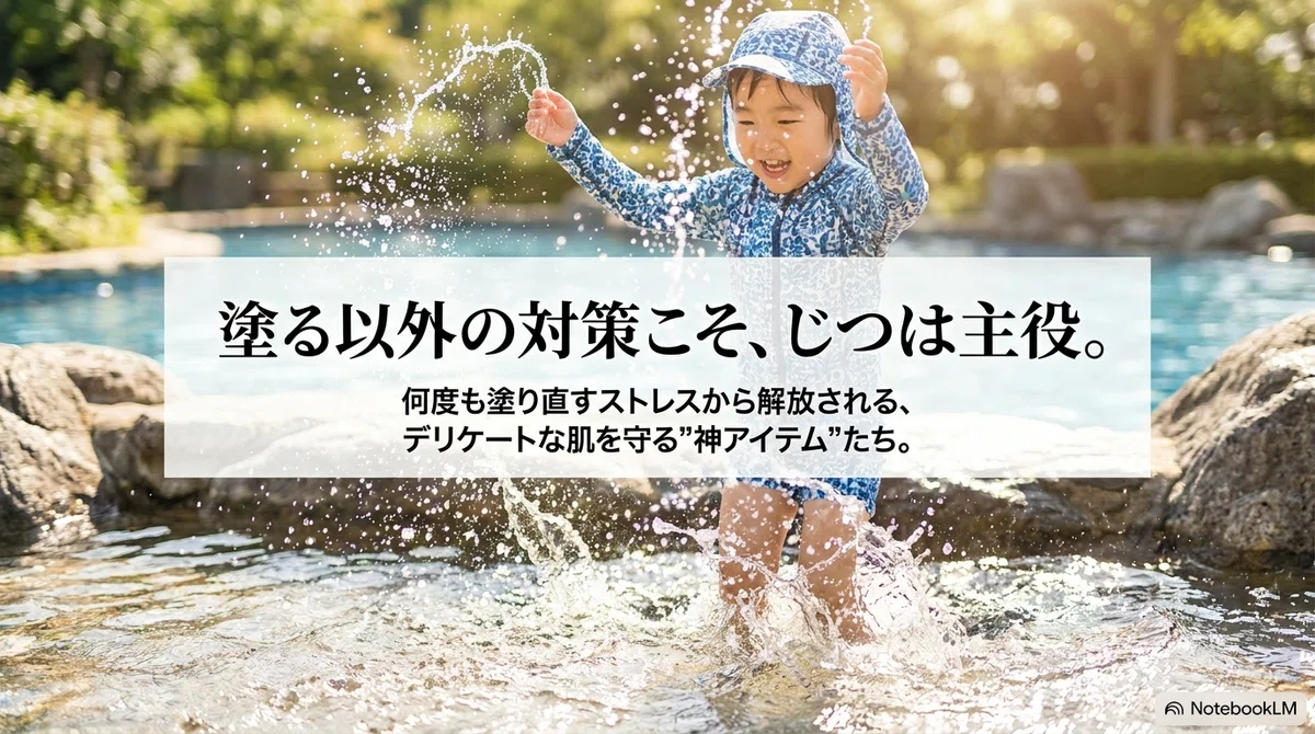 デリケートな肌を守る神アイテム|子ども用日焼けケア&UVウェアの図解