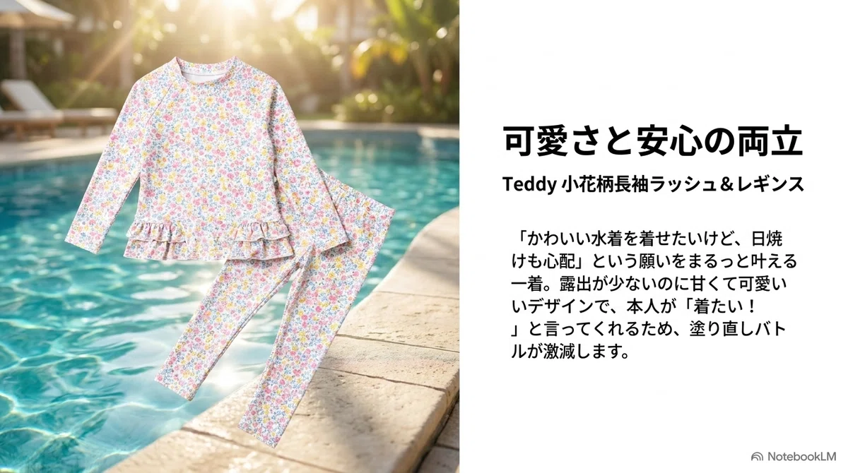 デリケートな肌を守る神アイテム|子ども用日焼けケア&UVウェアの図解
