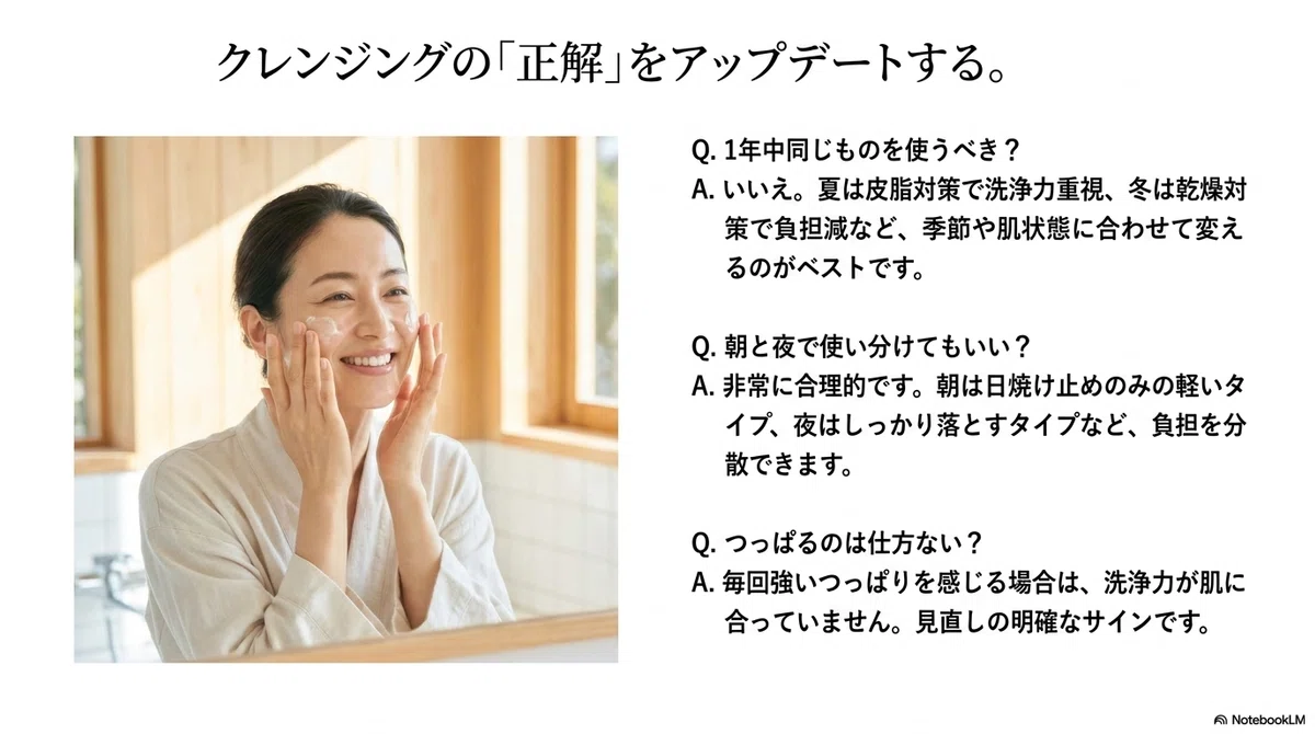 クレンジングの種類に関するよくある質問の図解