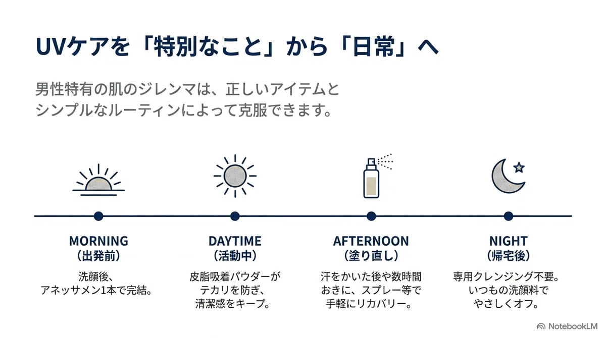 アネッサメン：外出前のタイミングで塗る