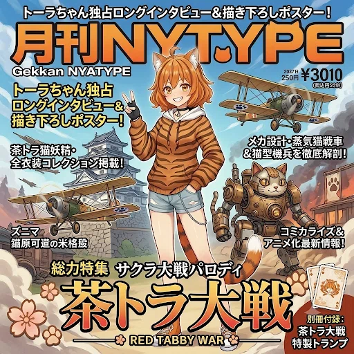オリジナルキャラでアニメ雑誌表紙遊び｜チェリバーコトボシ