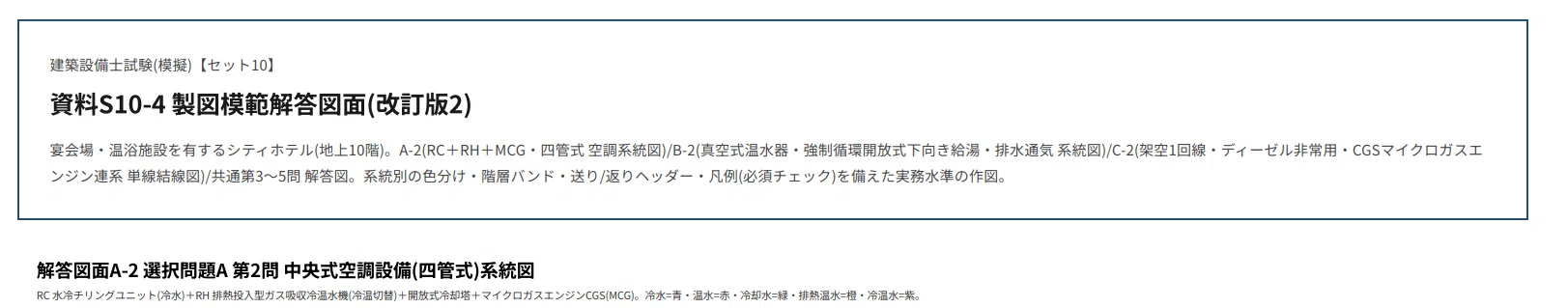 令和6年 建築設備士試験 第二次試験受験準備講習会 温浴施設のある複合商業施設 第10回【令和8年度 建築設備士二次試験】ホテル課題 完全模擬試験