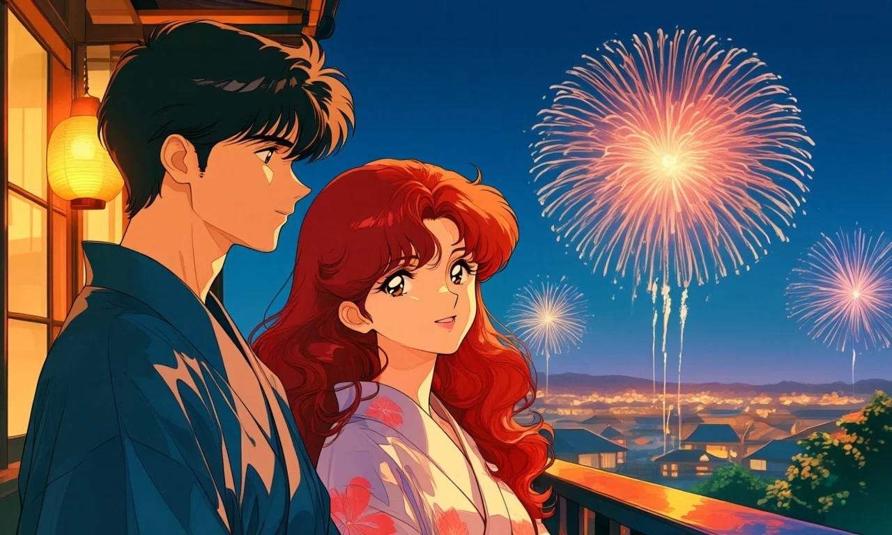 夏の光を閉じ込める、AI絵日記2026〜七夕と浴衣と海と花火編〜｜東風