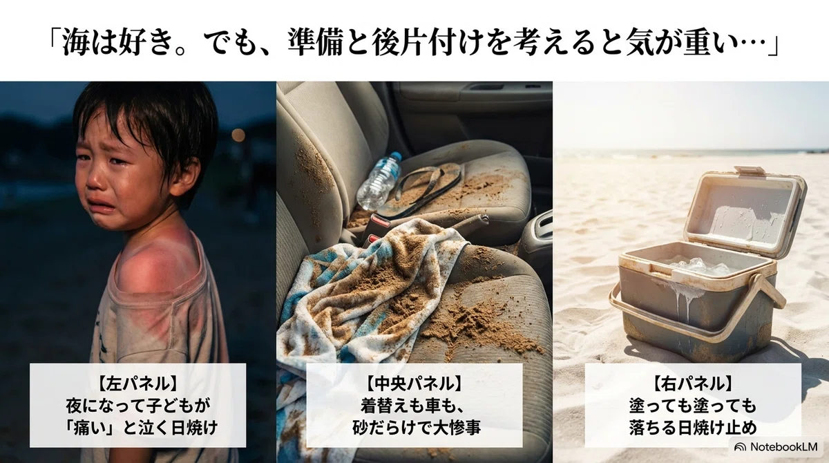 子連れ海水浴の持ち物:子どもと海へ行く前に、準備でつまずかないために