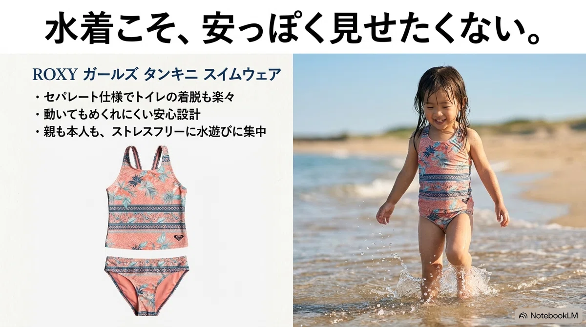 子連れ海水浴の持ち物:海であると安心な神アイテム|子ども用UVウェア&日焼けケアの図解