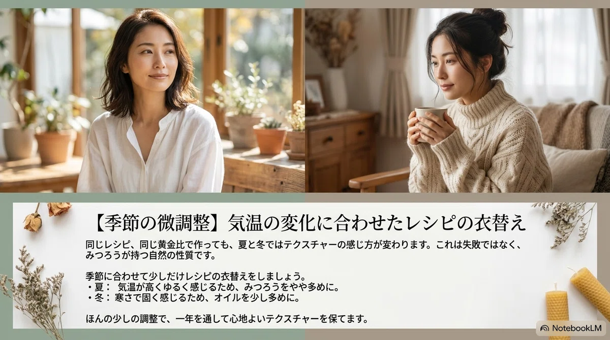 季節と保存で変わる、みつろうクリームの扱い