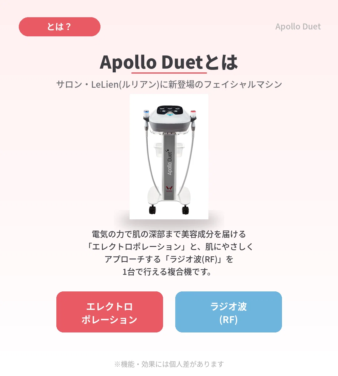 Apollo Duet 美顔器 本体　エレクトロポレーション サロンに新登場「Apollo Duet(アポロデュエット)」ってどんなマシン