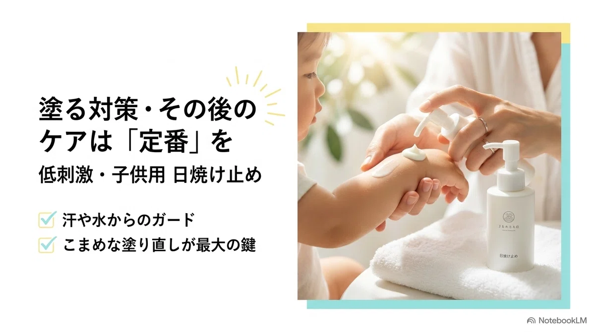 はじめての市民プールに神アイテム|子ども用UVウェア&日焼けケアの図解