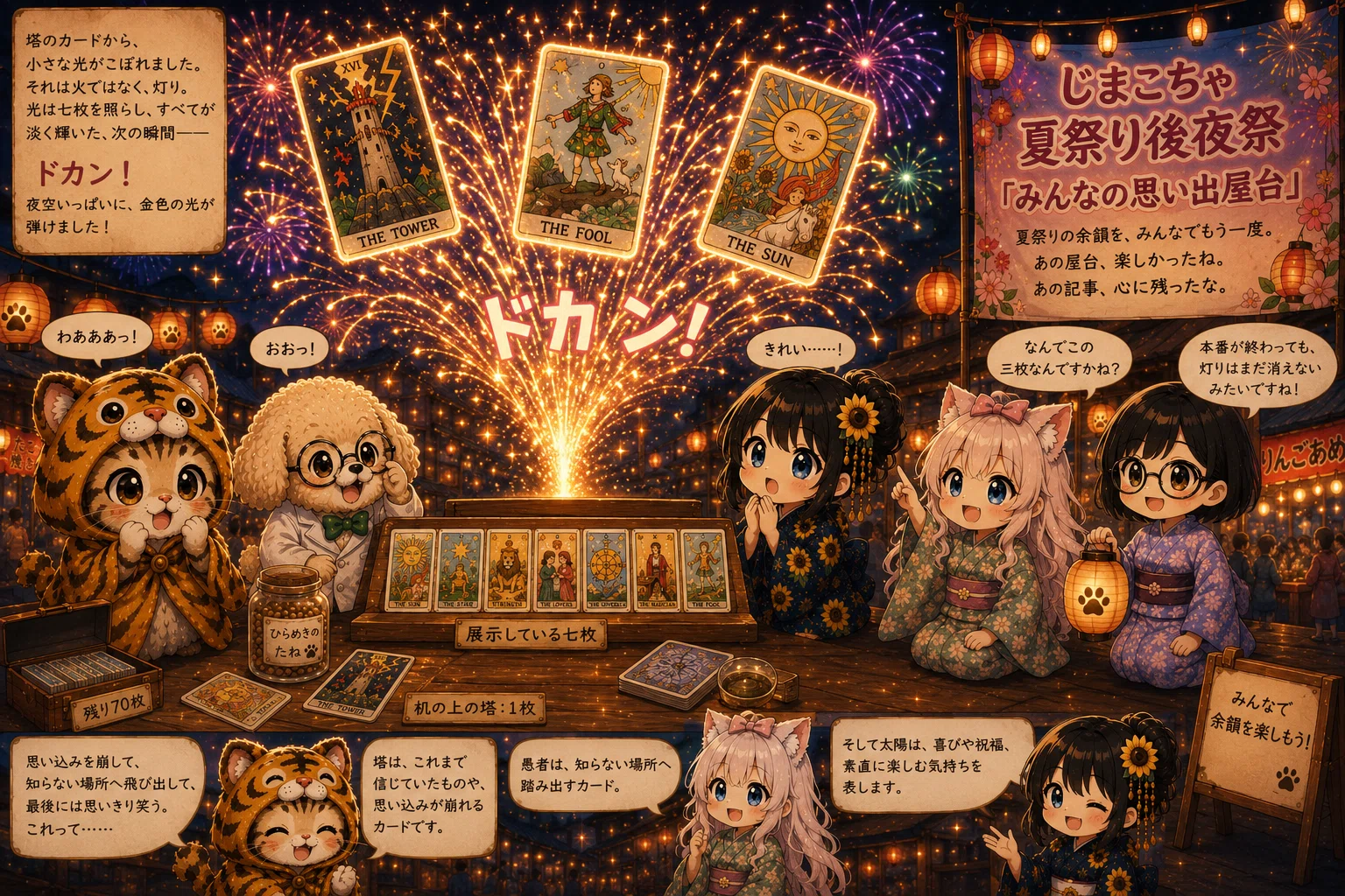🌙じまこちゃ夏祭り・後夜祭🎇タロットカード爆発事件――占いはドカンと