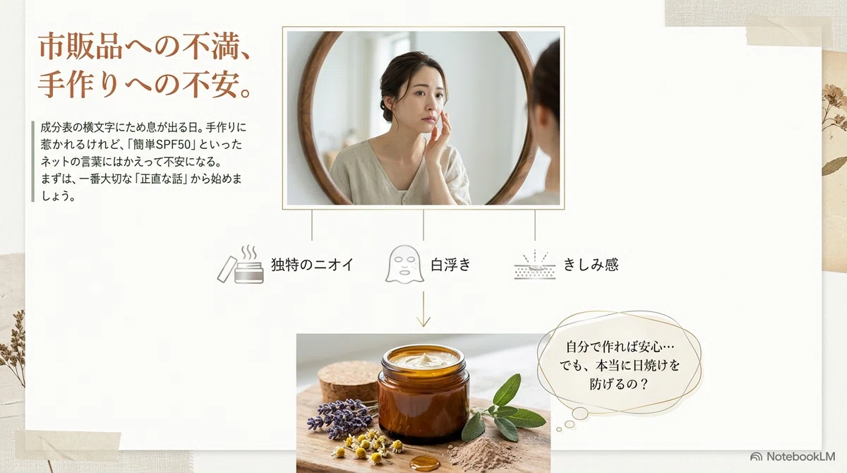 肌にやさしい:手作り日焼け止めを試す前に、いちばん大切な「正直な話」から(その2)