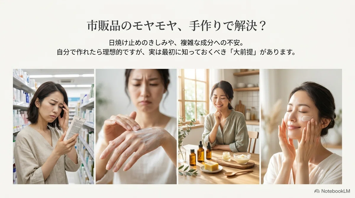 肌にやさしい:手作り日焼け止めを試す前に、いちばん大切な「正直な話」から