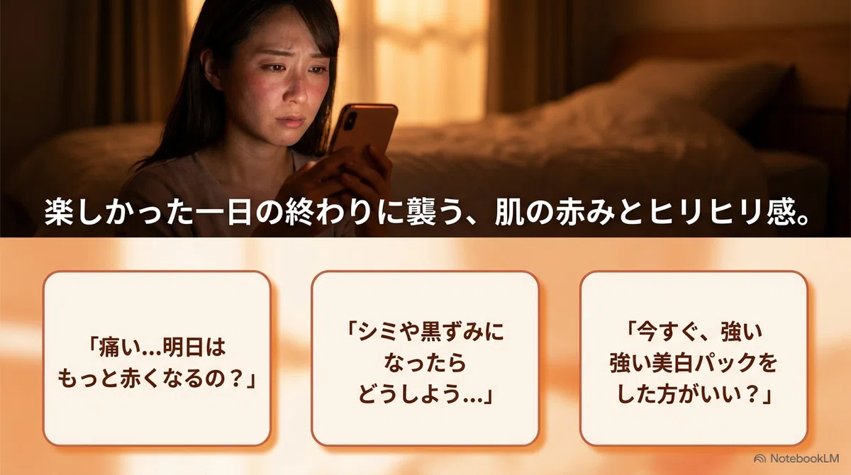 海・プール後:鏡を見て「あ、焼けてる」と気づいた夜に、まずやってほしいこと