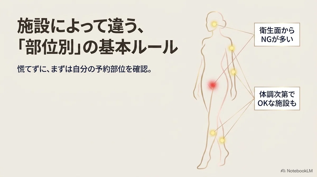 生理中の脱毛：部位によって考え方が違う
