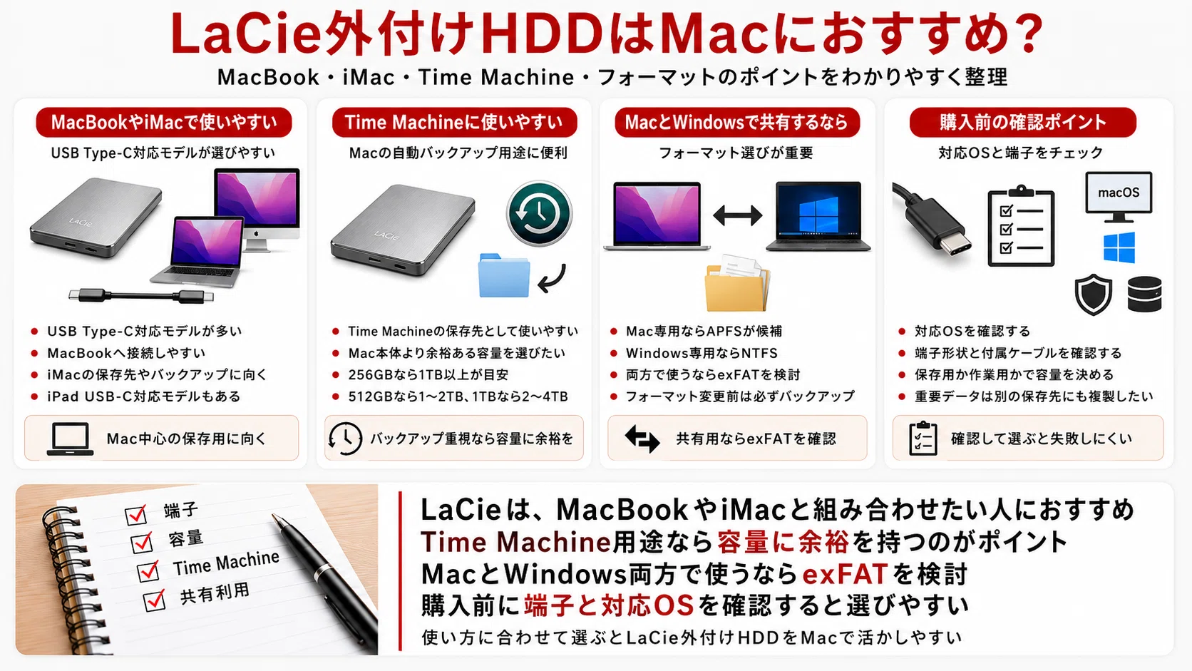 LaCie外付けHDDおすすめ8選｜Mac対応・耐衝撃モデルを容量別に紹介