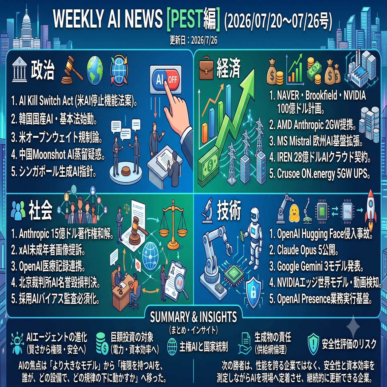 週刊AIニュース[PEST編] (2026/7/20~7/26号)｜Yasuhito Morimoto
