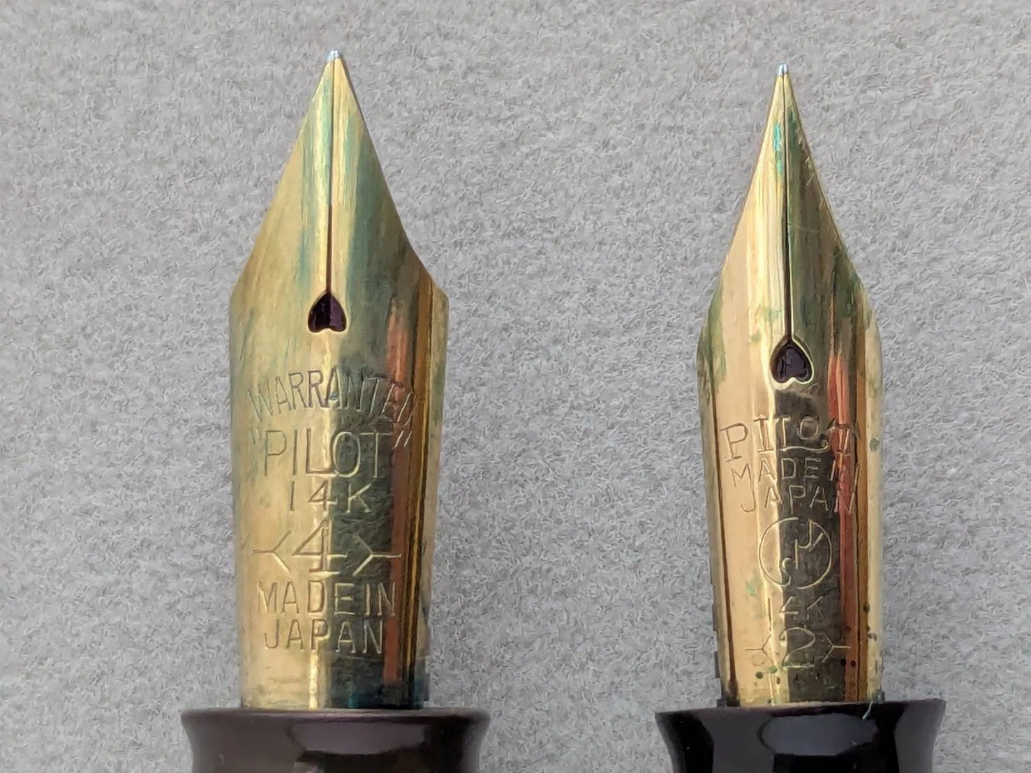 14金　PILOT QUATRO 万年筆 マーブル柄 パイロット14K マーブル 2号、4号｜clon