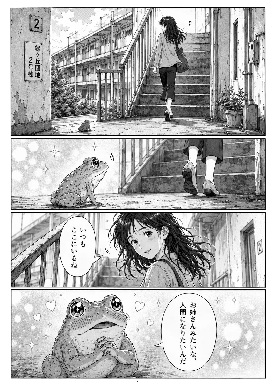 AIマンガ】カエルの願い｜森野ひなぎく