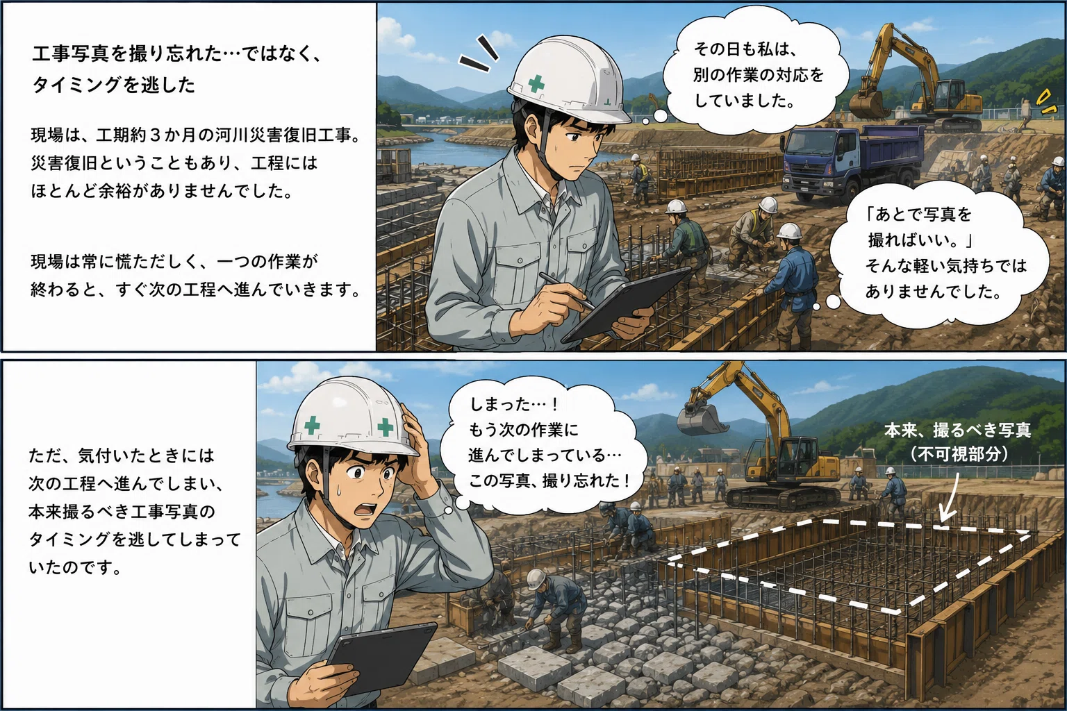 新人施工管理が初めて怒られた話1｜工事写真を撮り忘れて学んだ一番