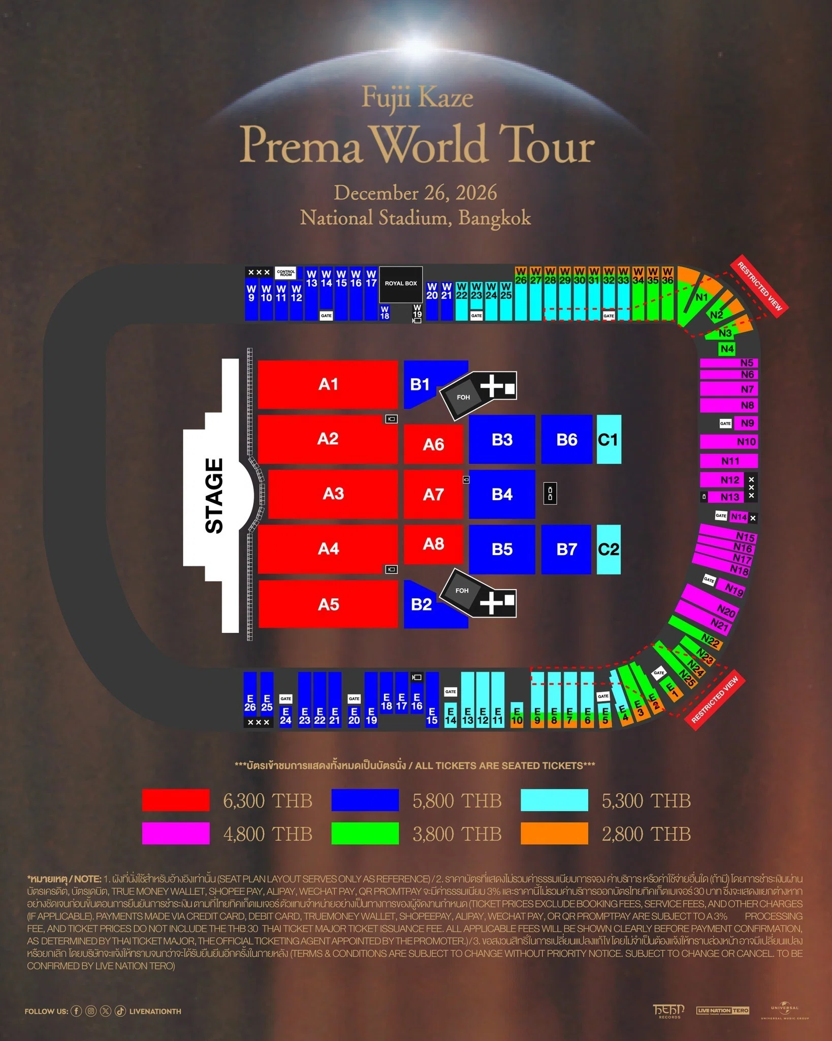 Fujii Kaze Prema World Tour バンコク チケット編｜shiro