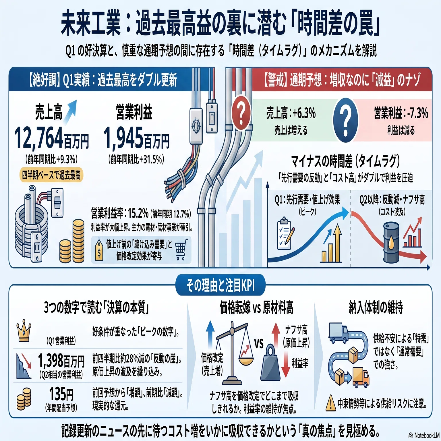 未来工業（7931）、営業利益1,945百万円で過去最高―反動とナフサ高の
