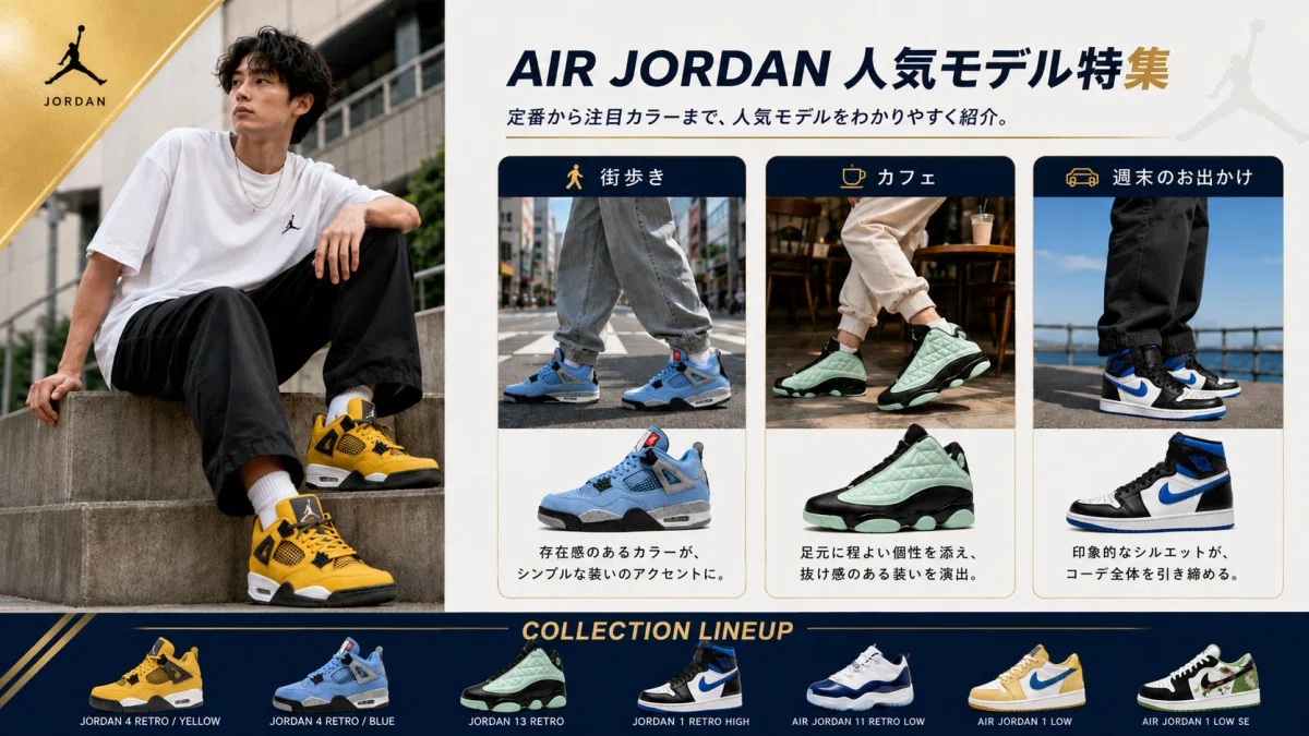 ジョーダン ハイカットスニーカーを合わせたストリートコーデ