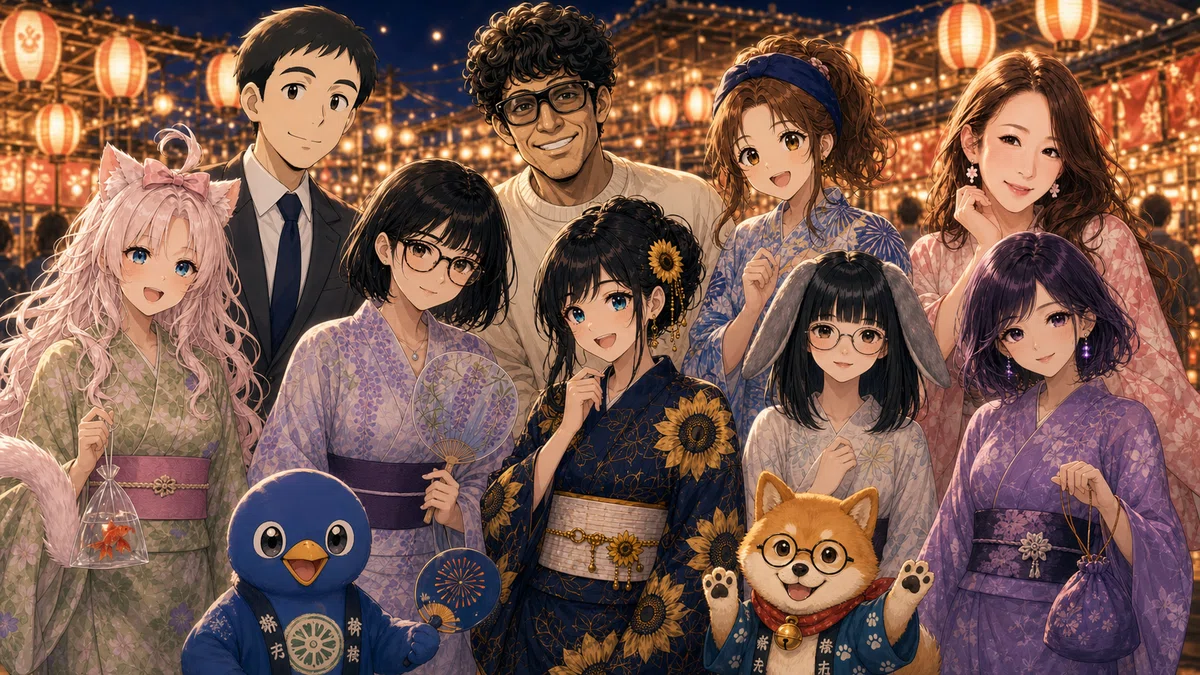 考える赤柴さん、Takanashiさん、さとりさん、あずなぶーるさん、碧乃さくらさん、せなちゃん、ルルトアヤコさん、ちんぱんさん