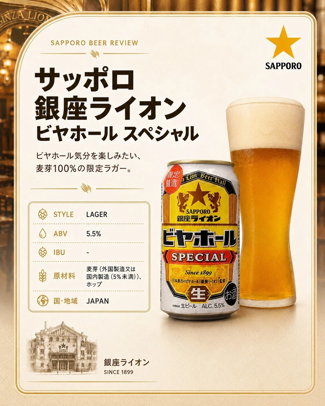Sapporo Beer's 