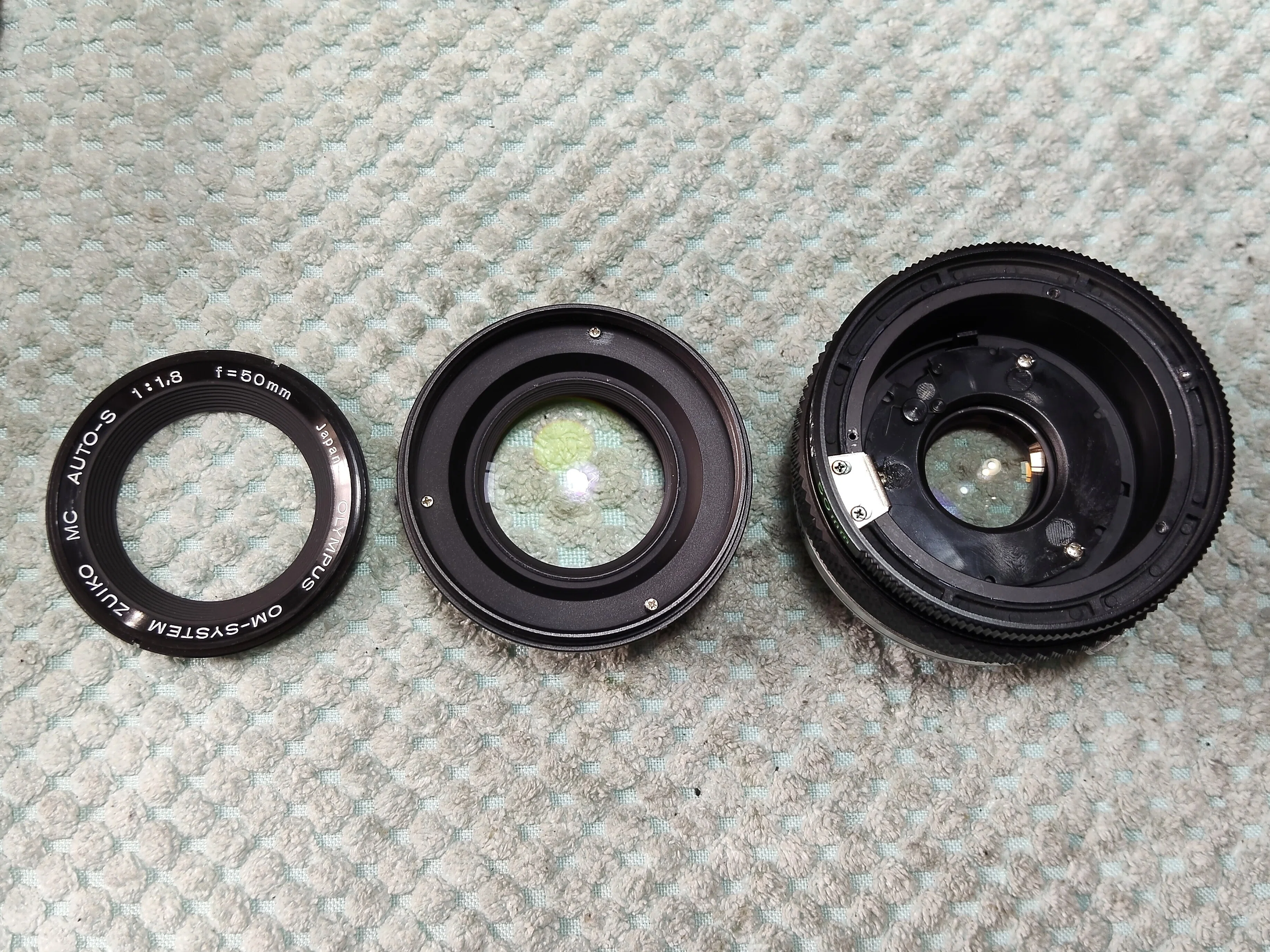 Olympus OM-System Zuiko MC 50mm F/1.8の分解｜フィルムカメラ修理の