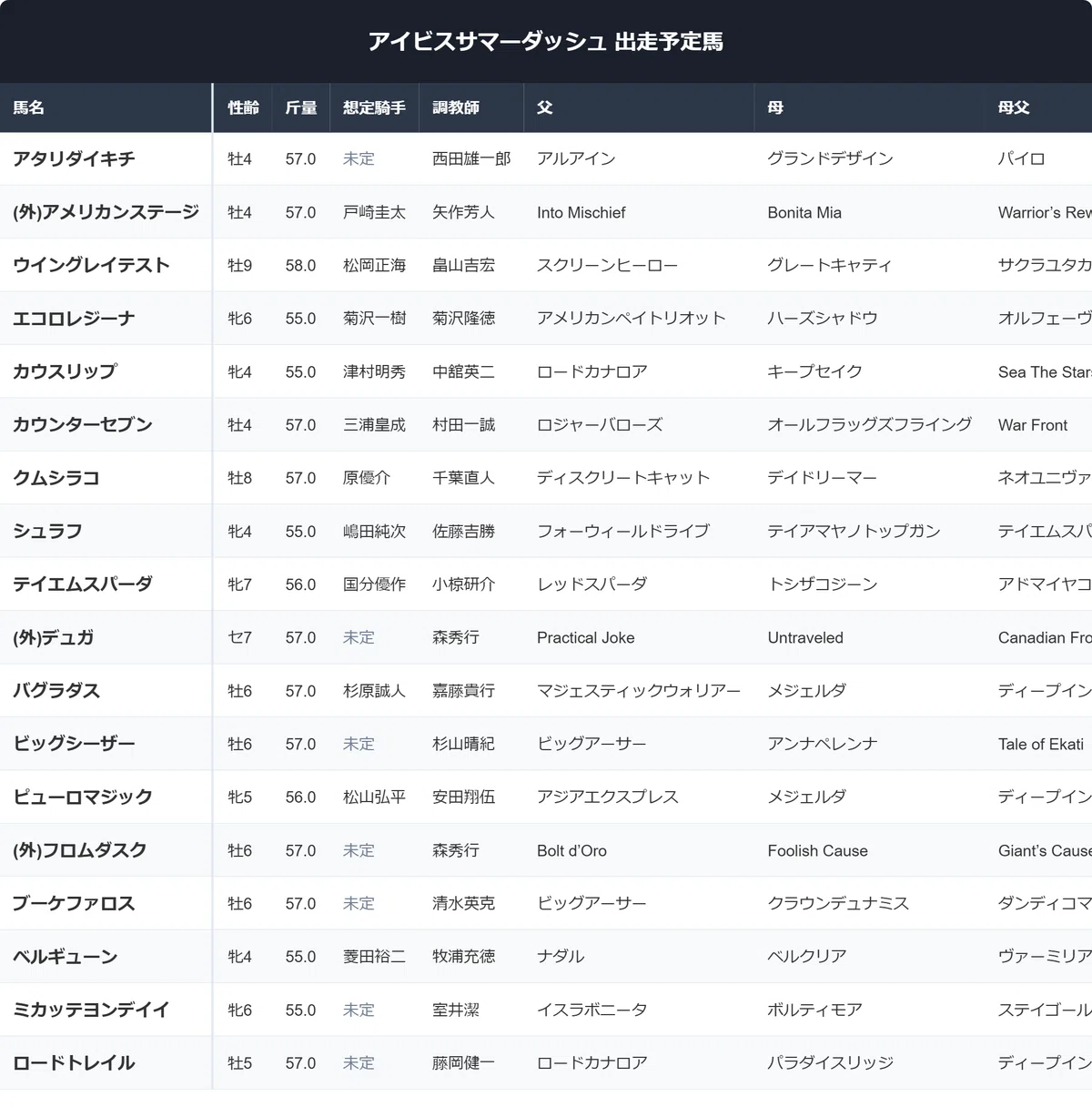 アイビス サマー ダッシュ 過去
