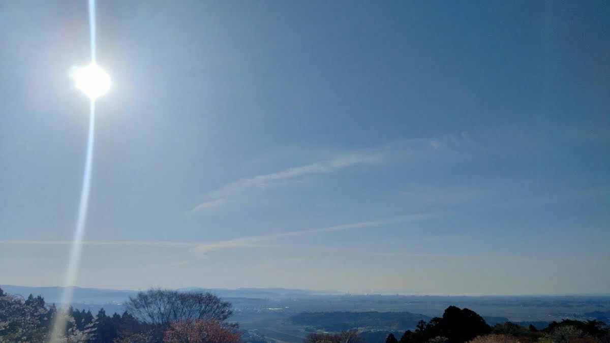 旭山山頂付近から望む宮城の景色