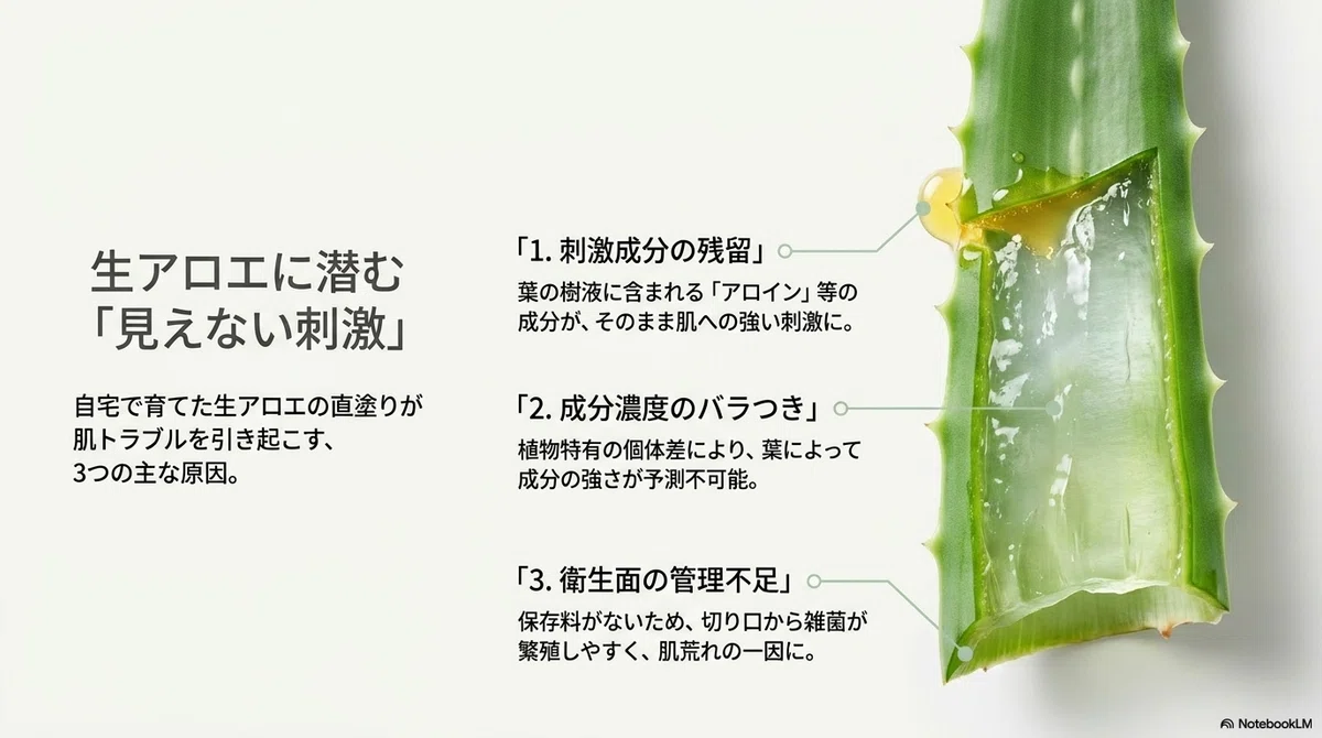 生アロエと精製ジェルの違い