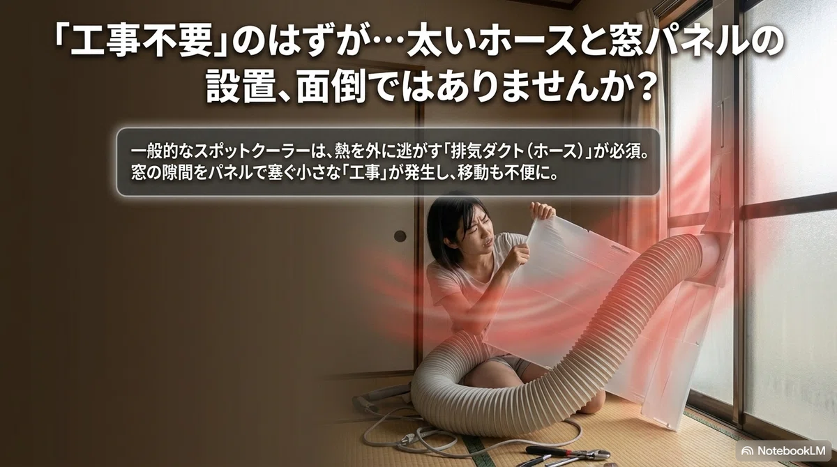 ダクトレス スポットクーラーとは?普通のポータブルクーラーとの違い
