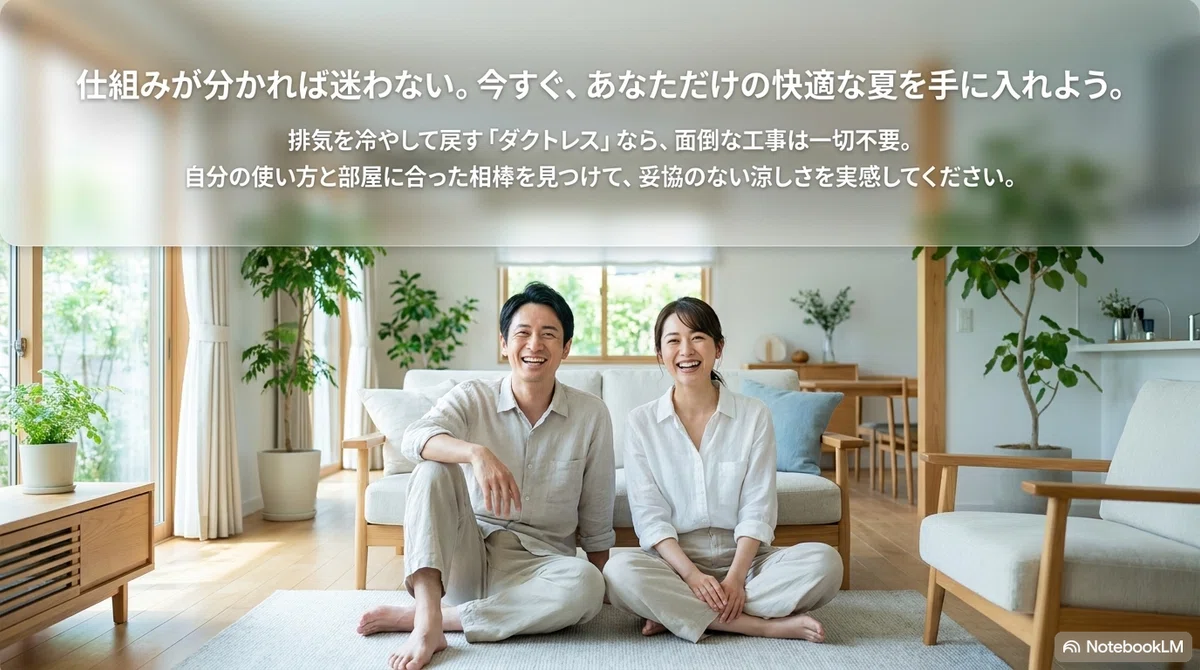 仕組みを理解すれば、ダクトレス選びで迷わない