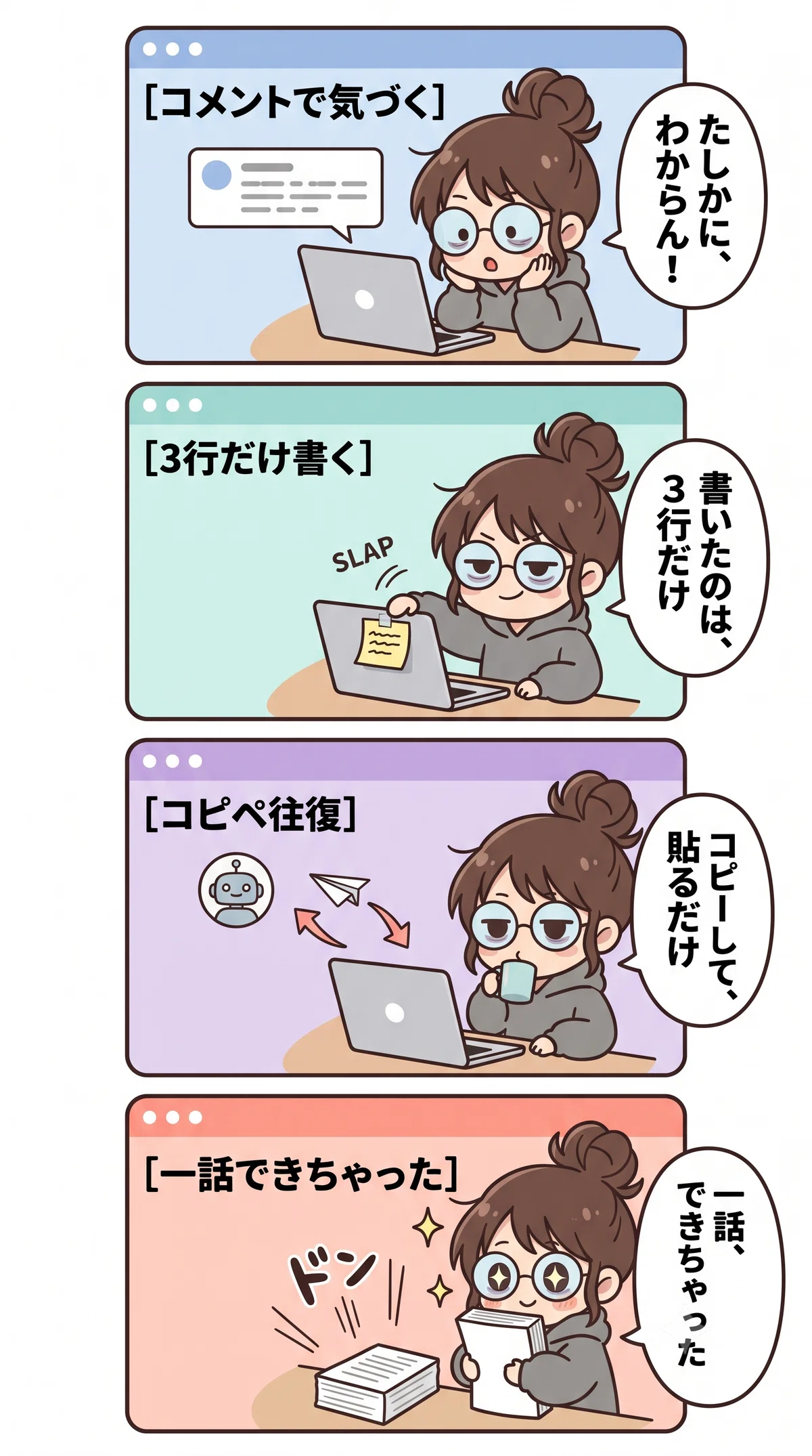メモ3行から小説の一話ができるまで、全画面お見せします｜双葉｜限界