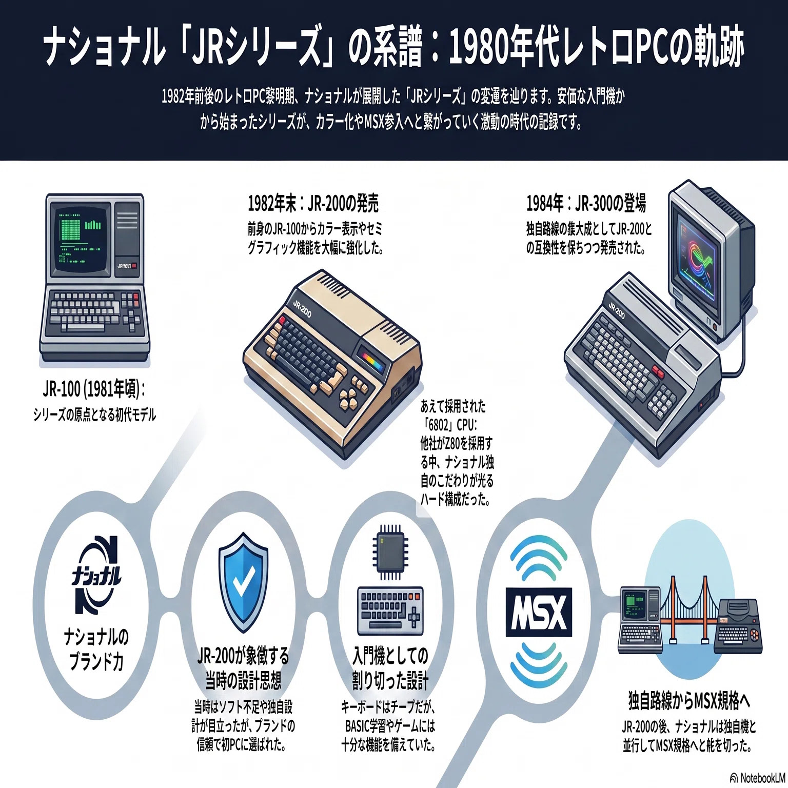 JR-200と300 - ナショナルブランドのパソコンたち｜kzn