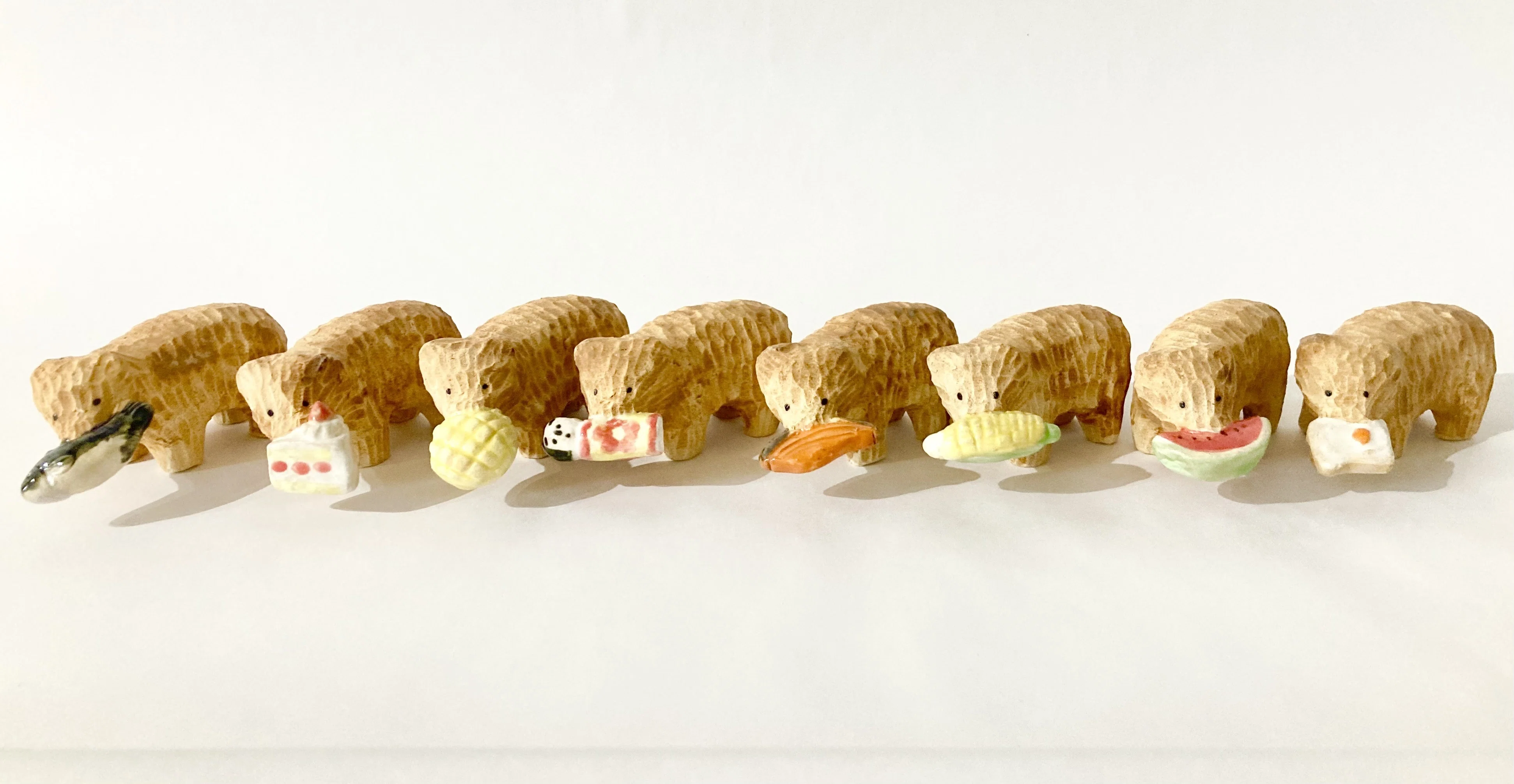 美品◆中国美術 玉石細工 瑪瑙 ミニチュア楽器10点セット 専用台座・織錦箱付 すずきたまみ mini exhibition「ただそこにいるやさしさ」（2026/8/21
