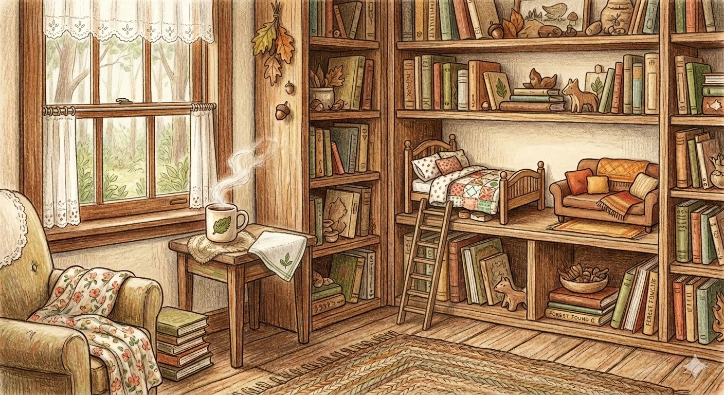 スヌーの森＃738】【絵本】「ドールハウス5」(部屋のみ)｜犬のしっぽ