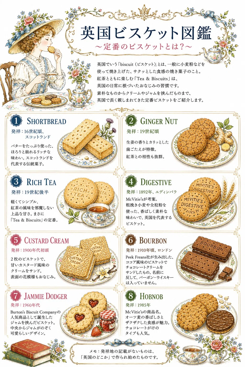 英国ビスケット図鑑 ～英国のティータイムを彩る定番ビスケット