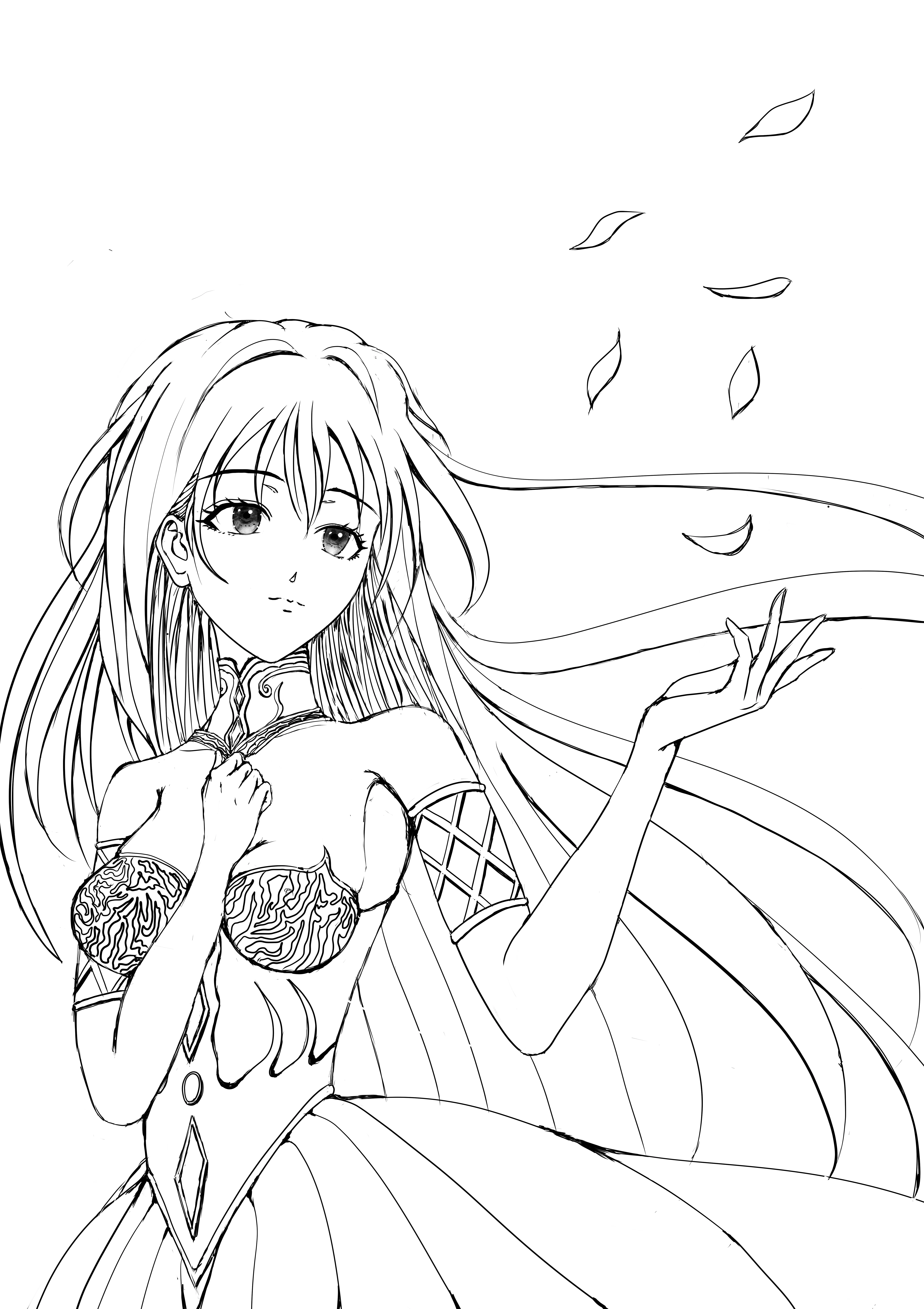 あなたのために 線画 イラストを描いてみた（その55）｜クリコミ