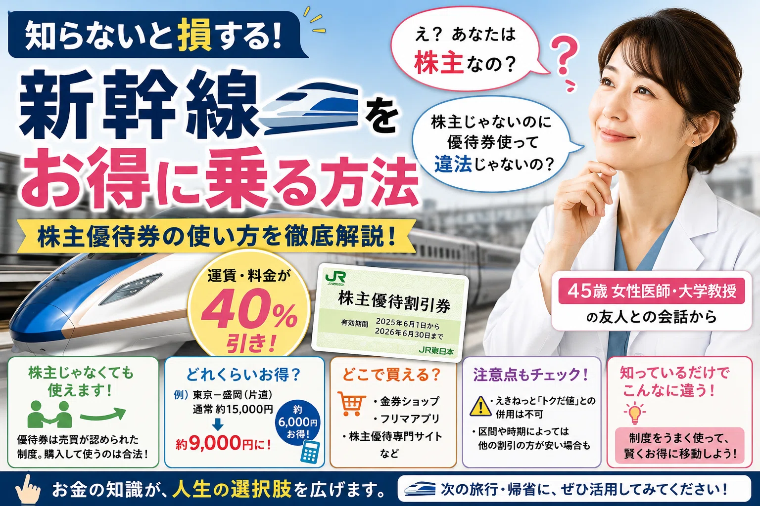 え？株主じゃないのに株主優待券を使っていいの？」45歳・大学教授