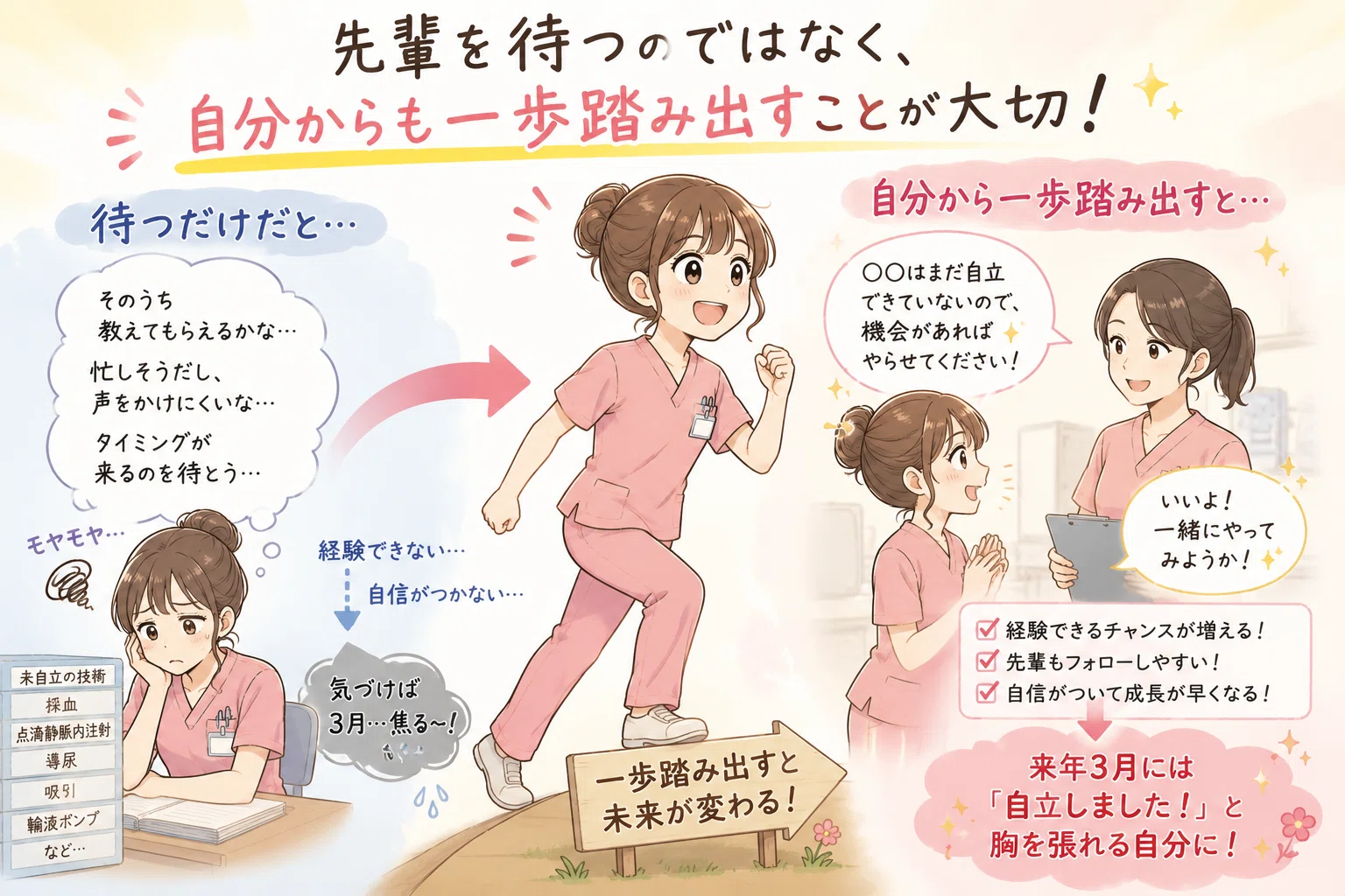 来年3月、慌てないために。新人看護師が今すぐやるべき技術習得のコツ