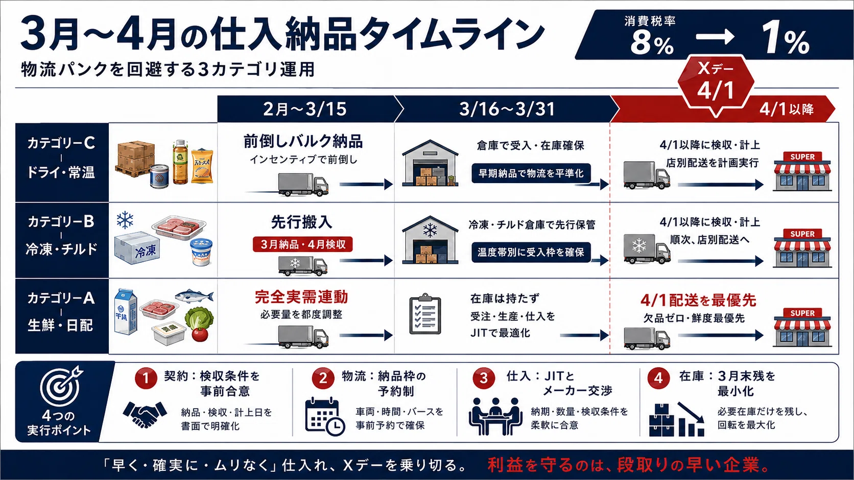 食品流通を揺るがす「逆ザヤ7%」の衝撃。2027年春・消費税減税