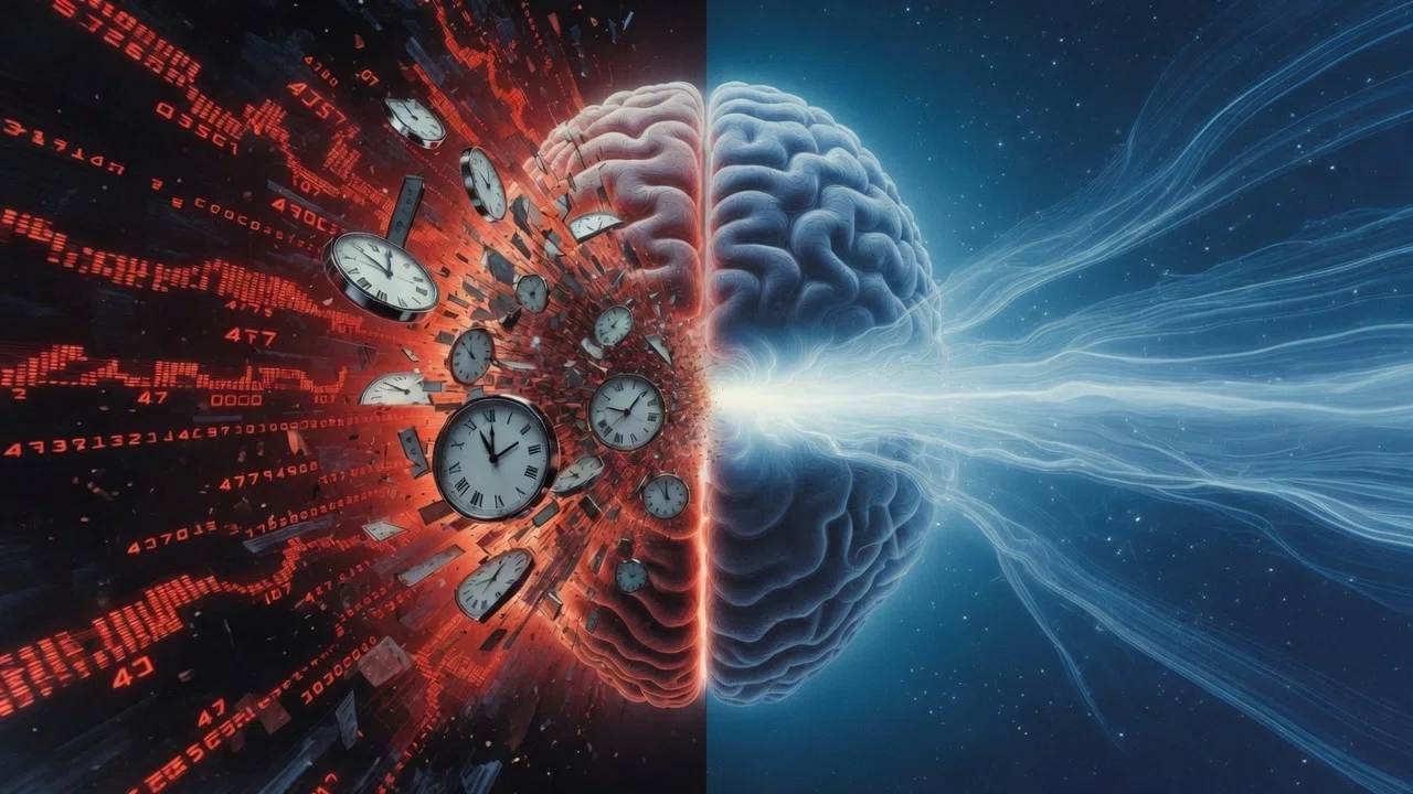 Why Can’t We Resist the “Average 47 Seconds” Attention Span? — The Digital Cage and the Philosophy of Attention lonely woman unfulfilled desire erotic alone discipline philosophy night throbbing heart darkness