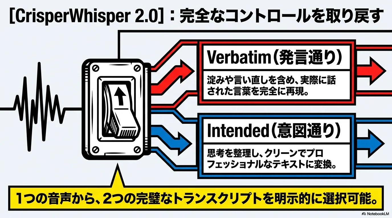 驚異の書き起こし精度。CrisperWhisper 2.0完全解説：AI音声認識の「次