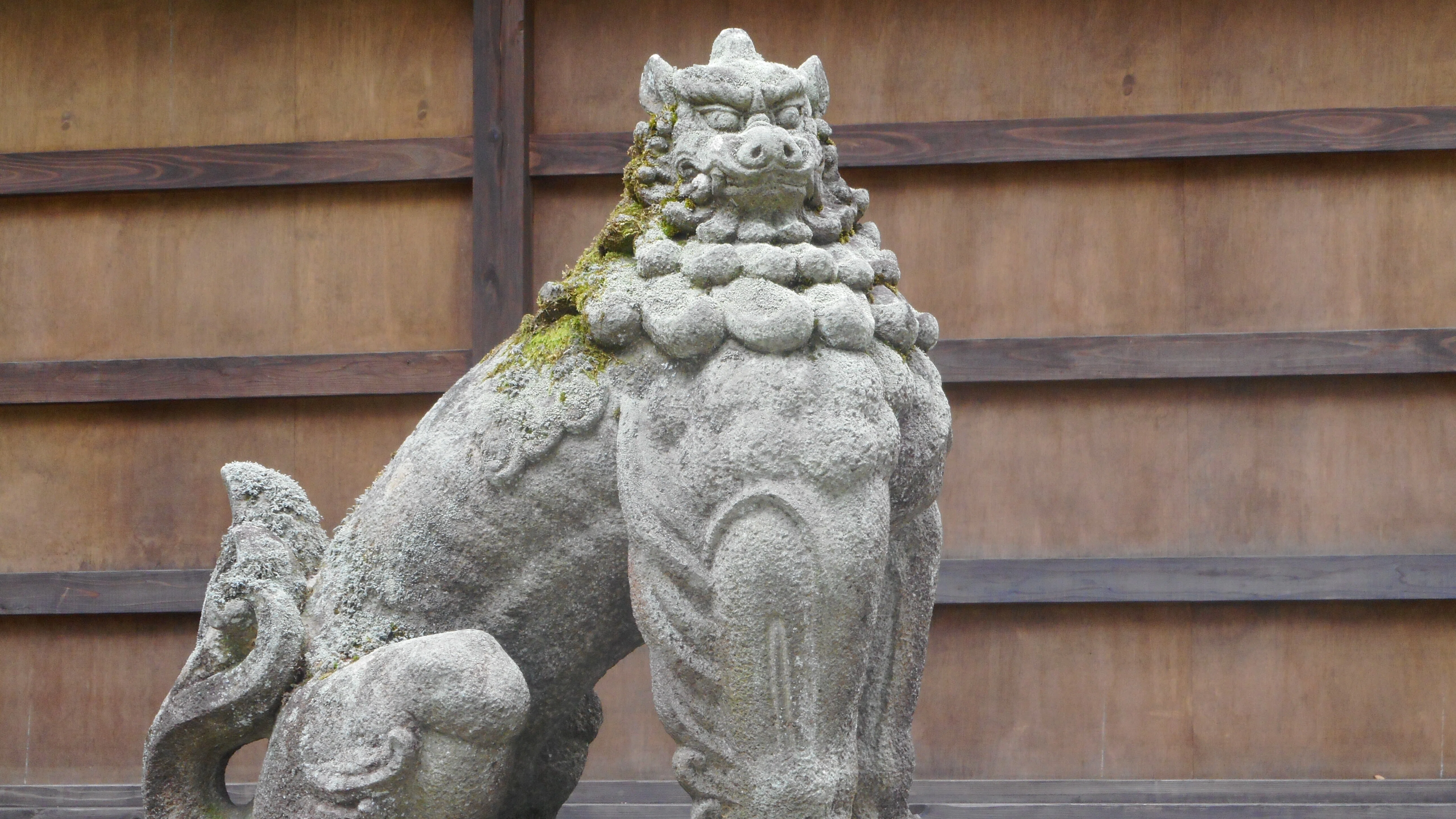 狛犬と獅子｜唐崎夜雨